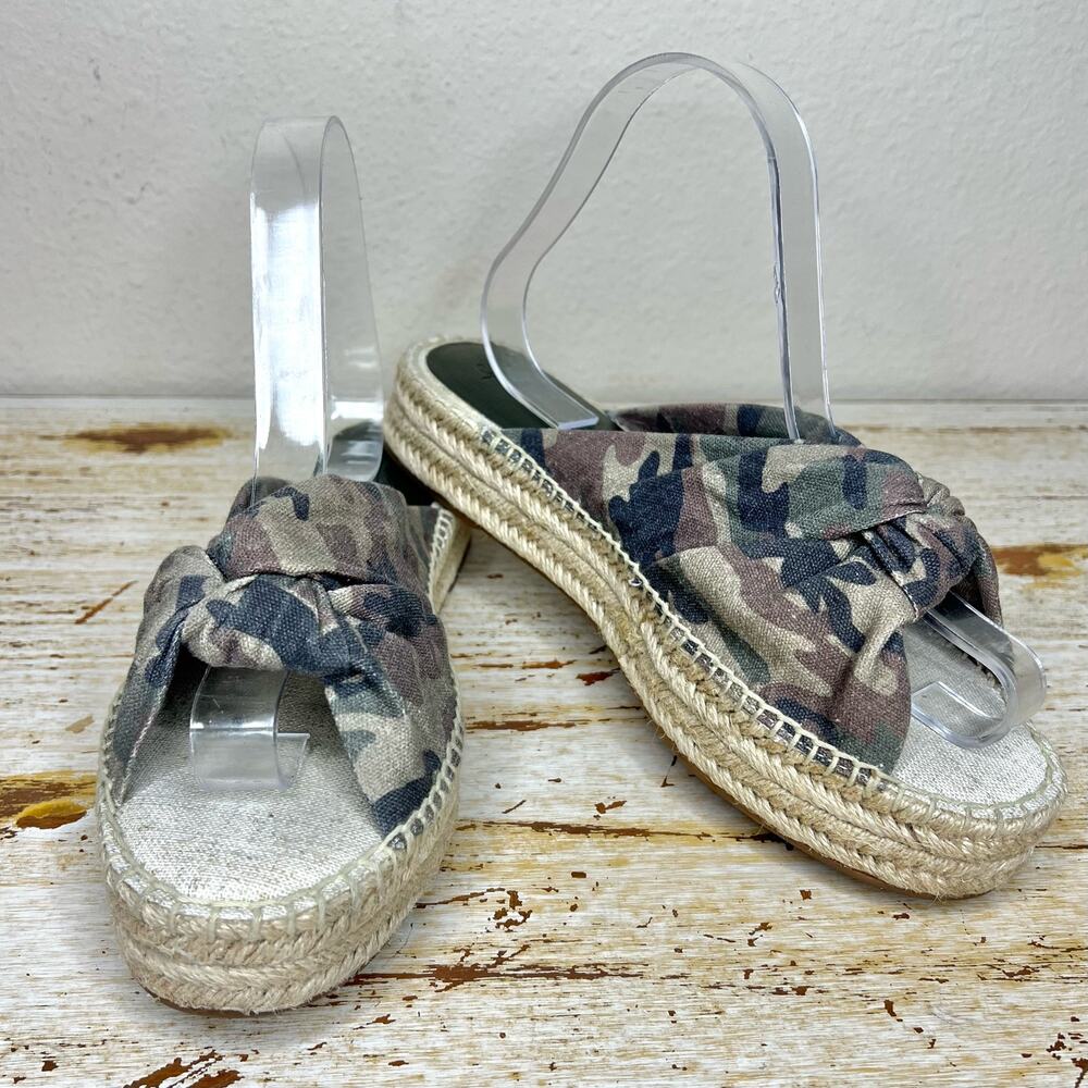 Splendid Camo Albany Espadrille Slide Sandals 9
